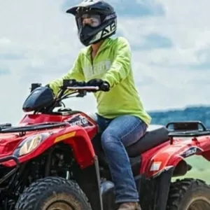 Driving all-terrain vehicles through rugged island landscapes