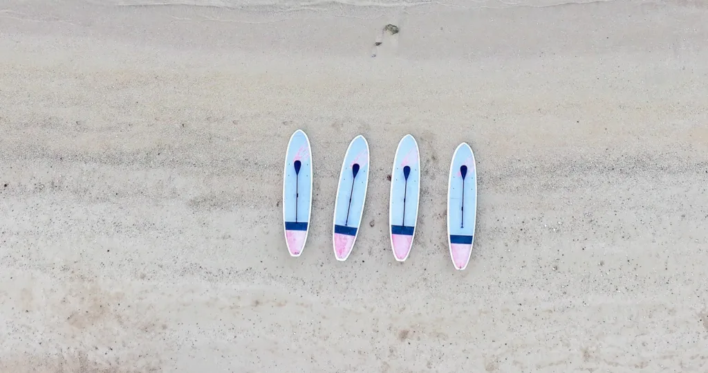 Renting paddleboards for a day on Anini Beach waters