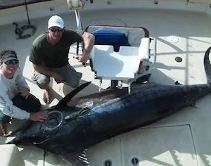 Anglers fishing together on half day shared fishing charter