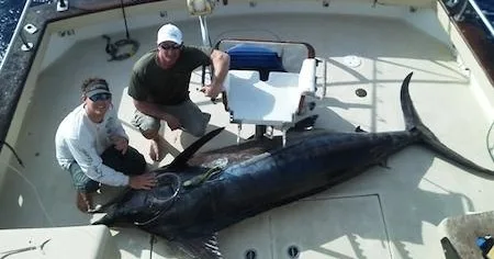 Anglers fishing together on half day shared fishing charter