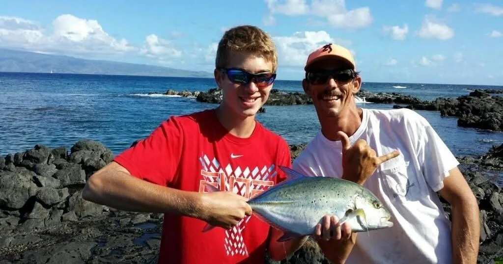 Group enjoying a five hour fishing trip on the shore
