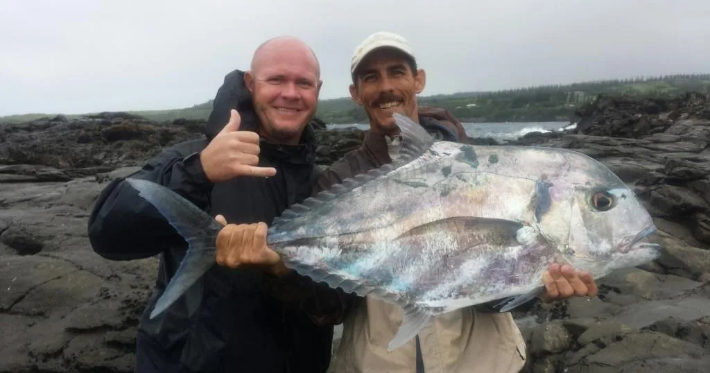 People fishing along the shore on a six hour adventure