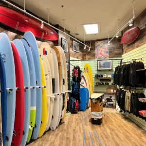 Surfboard rentals including short and long boards