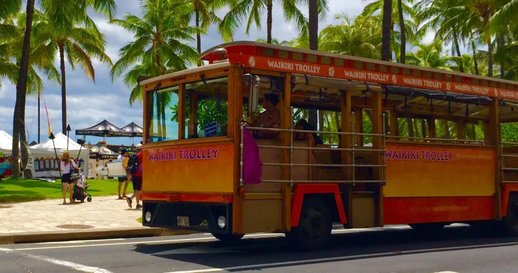 Unlimited hop on hop off trolley pass in Waikiki