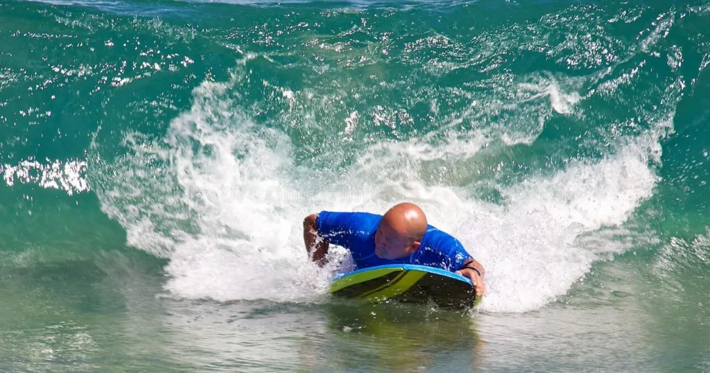 Medium size boogie board with slick bottom