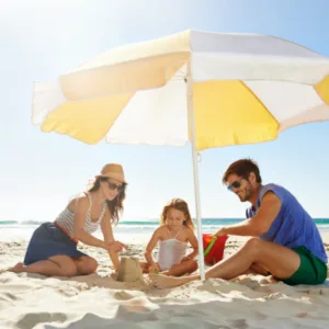 Large 8-foot beach umbrella with aluminum pole