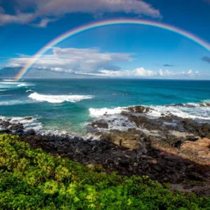 Photographer capturing scenic views along Road to Hana