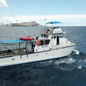 Private boat Sashimi II docked for custom tours