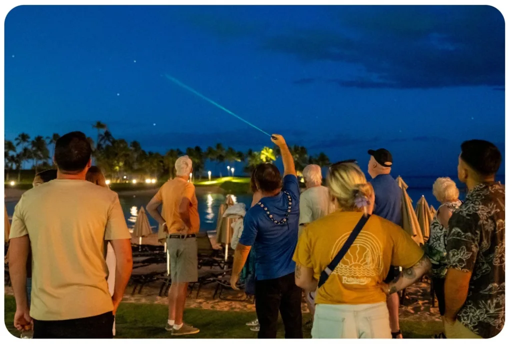 Night sky filled with stars over Ko Olina