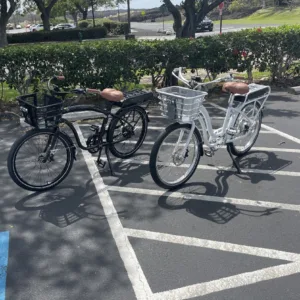 Pedal assisted electric bike parked near Waikoloa Resort