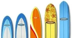 Surfboard rentals available in various sizes