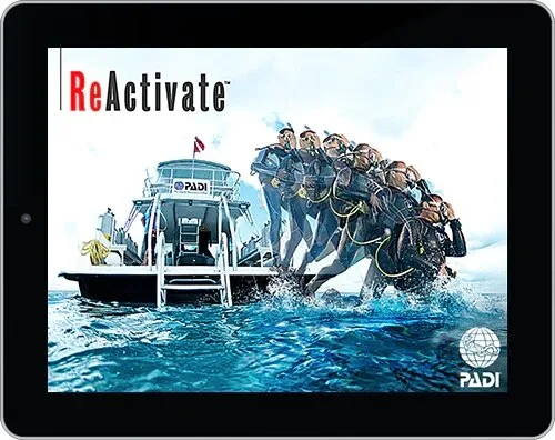 Diver practicing skills in pool training session