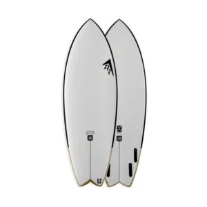 5 foot 8 inch Seaside Helium surfboard on beach