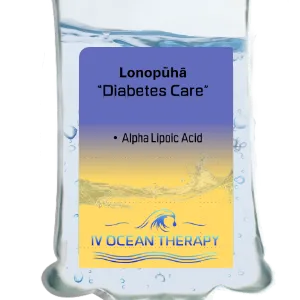IV infusion bag for alpha lipoic acid treatment