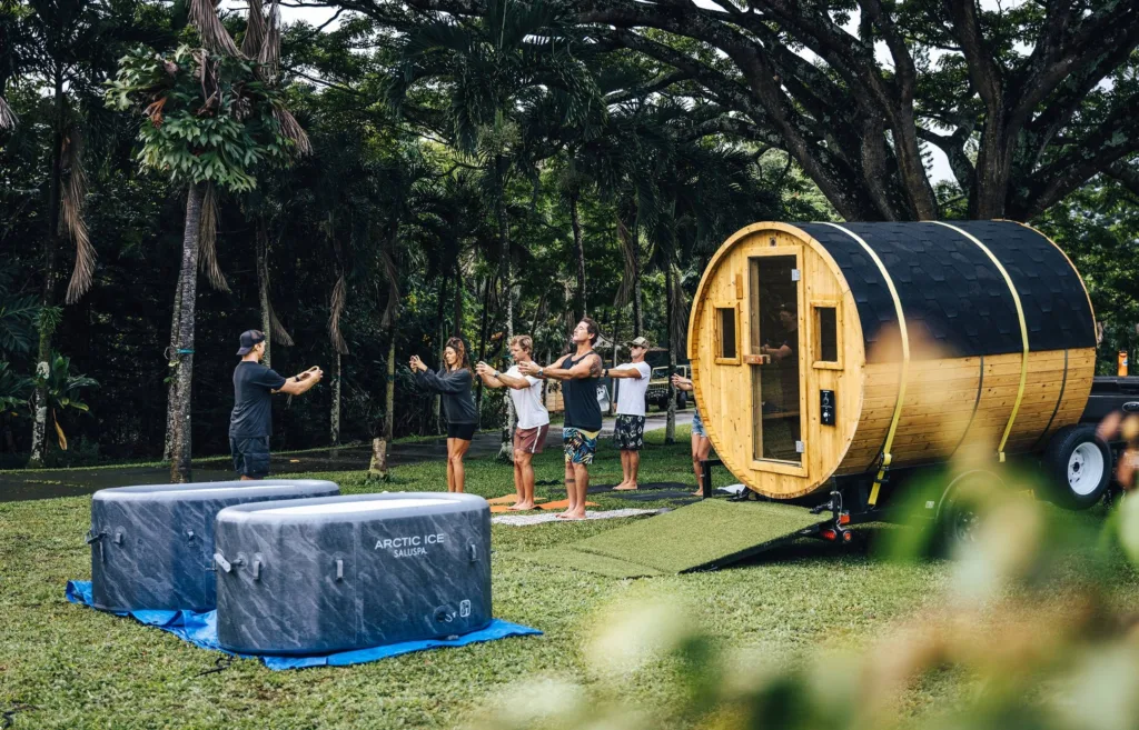 Person practicing guided breathwork in wellness session