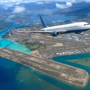 Shuttle van transporting passengers from Waikiki