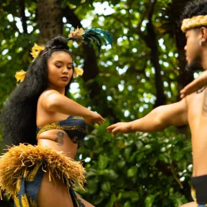 Luxury catamaran sailing along Oahu coastline