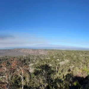 Small group with guide exploring volcanic landscape