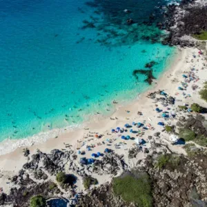 Private tour group exploring volcanic area