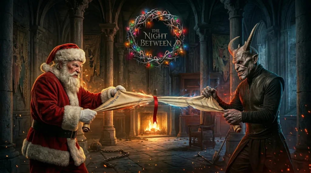 Family exploring immersive Halloween to Christmas event