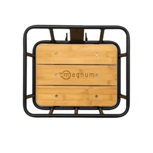 Front carrier rack mounted on electric bike