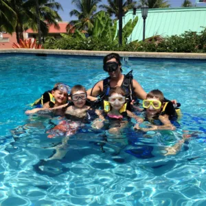 Kids enjoying week-long ocean exploration camp in Kona