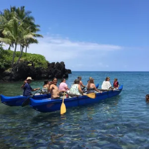 Traditional Hawaiian outrigger canoe for group adventures