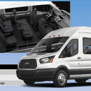 Passenger van ready for airport transfer