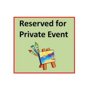 Group celebrating at a private island art party event