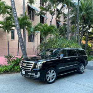 Classic Escalade SUV parked near baggage claim
