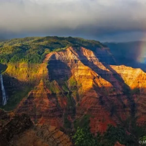 Multiple scenic lookouts at Waimea Canyon on Kauai tour