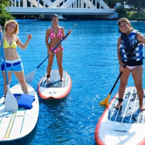 Paddleboard on calm Anahulu River waters