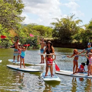 Tour group exploring Oahu’s North Shore beaches