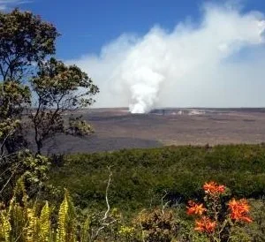 Scenic view of Hawaii Volcanoes National Park
