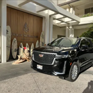 First-class SUV parked near Ko Olina resort