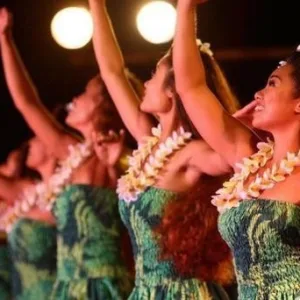 Beachfront luau setting on West Oahu shore