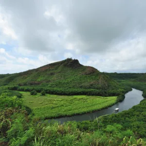 Visitors exploring Maui’s Hana Adventure and waterfalls