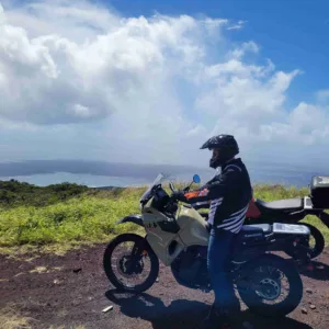 Kawasaki KLR650 dual sport bike with fuel injection