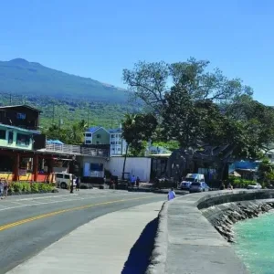 Scenic drive along Kona coastline with ocean views