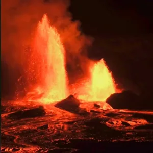 Custom tour group visiting volcanic and natural sites