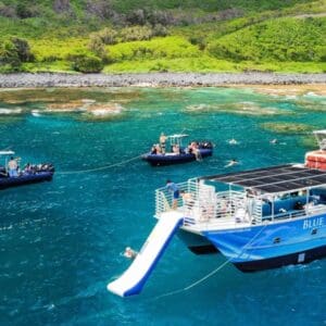 Na Pali Coast Power Catamaran Scenic and Snorkel Tour