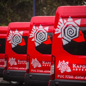 Traveling in a custom van through Kona’s scenic routes