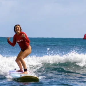 Beginner surf lessons at Kalapaki Beach Kauai