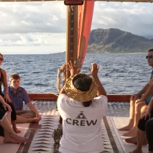 Early morning sailboat cruise with peaceful ocean views