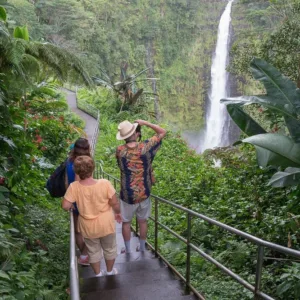 Adventure exploring waterfalls across Big Island terrain