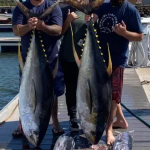Shared six hour sportfishing tour boat near Kauai shore