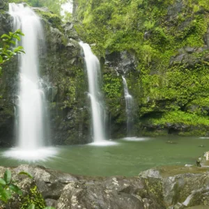 Scenic view of Haleakala crater on a clear day