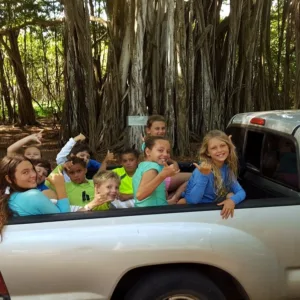 Tourists experiencing authentic local island culture