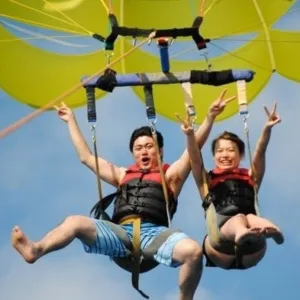 Family-friendly parasailing adventure over Oahu’s scenic waters