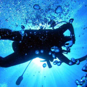 Diver exploring underwater during advanced PADI course
